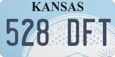 KS license plate 528DFT