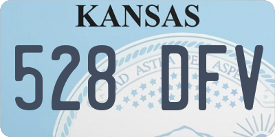 KS license plate 528DFV