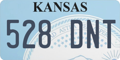 KS license plate 528DNT
