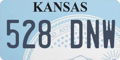 KS license plate 528DNW