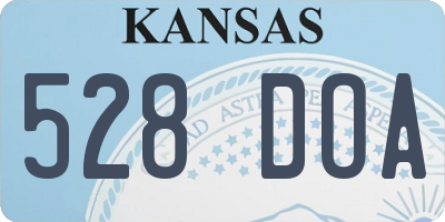 KS license plate 528DOA