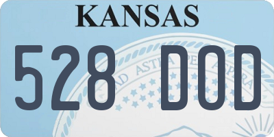 KS license plate 528DOD
