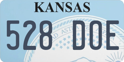 KS license plate 528DOE