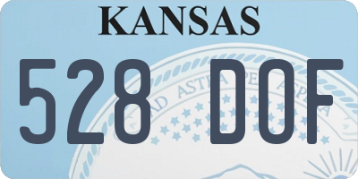 KS license plate 528DOF