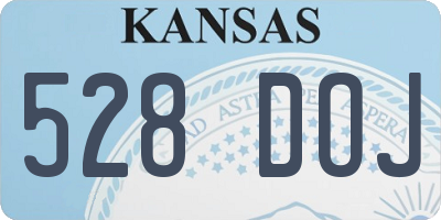 KS license plate 528DOJ