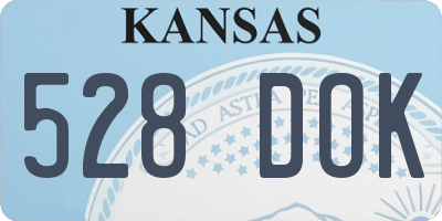 KS license plate 528DOK