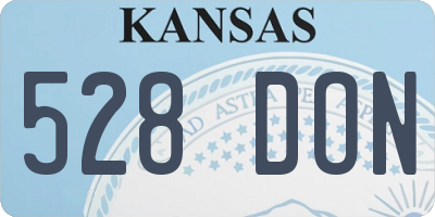 KS license plate 528DON