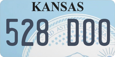KS license plate 528DOO