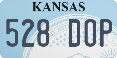 KS license plate 528DOP