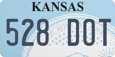 KS license plate 528DOT