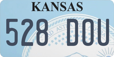 KS license plate 528DOU