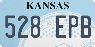 KS license plate 528EPB