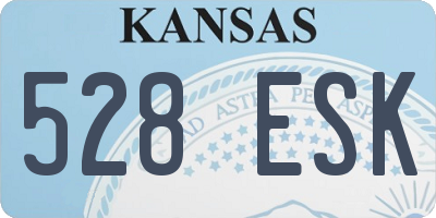 KS license plate 528ESK