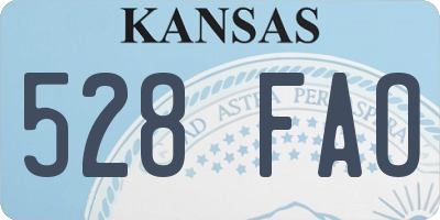 KS license plate 528FAO