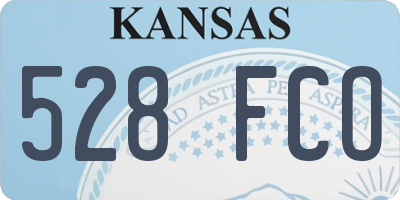 KS license plate 528FCO