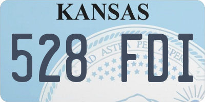 KS license plate 528FDI