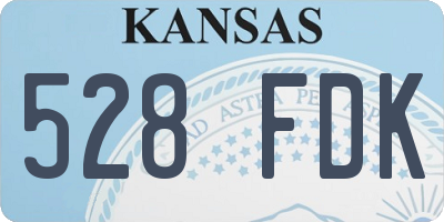 KS license plate 528FDK