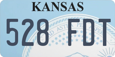 KS license plate 528FDT