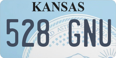 KS license plate 528GNU