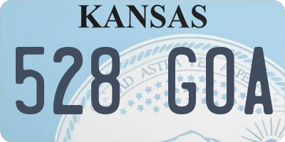 KS license plate 528GOA