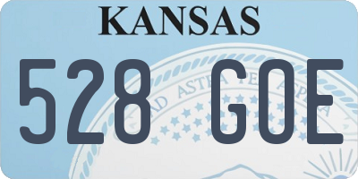 KS license plate 528GOE