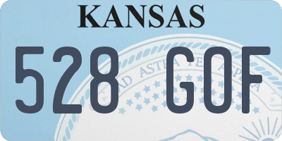 KS license plate 528GOF