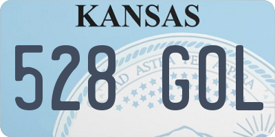 KS license plate 528GOL