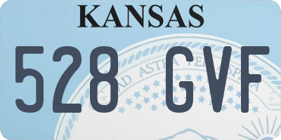 KS license plate 528GVF