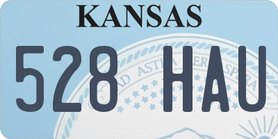 KS license plate 528HAU