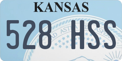 KS license plate 528HSS