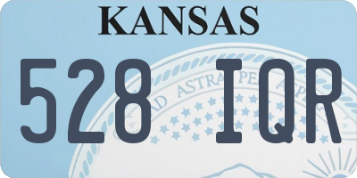 KS license plate 528IQR
