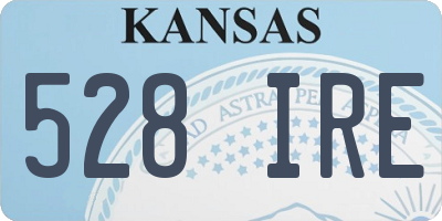 KS license plate 528IRE