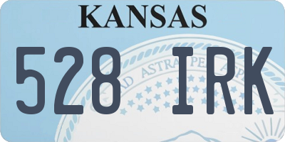 KS license plate 528IRK