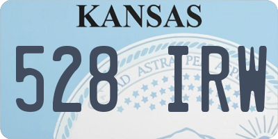 KS license plate 528IRW