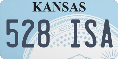 KS license plate 528ISA