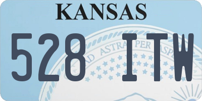 KS license plate 528ITW