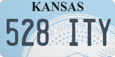 KS license plate 528ITY