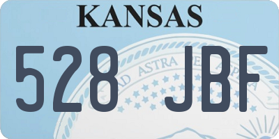 KS license plate 528JBF