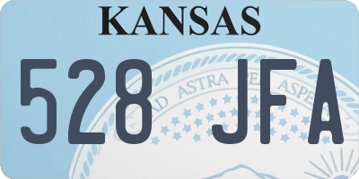 KS license plate 528JFA