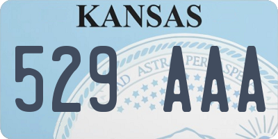 KS license plate 529AAA