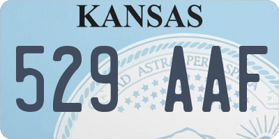 KS license plate 529AAF