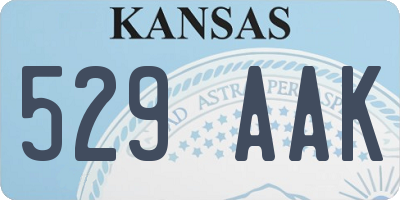 KS license plate 529AAK