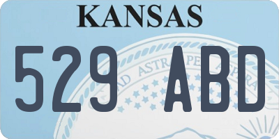 KS license plate 529ABD