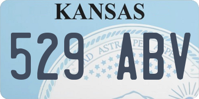 KS license plate 529ABV