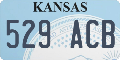 KS license plate 529ACB