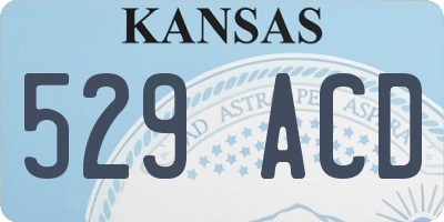 KS license plate 529ACD