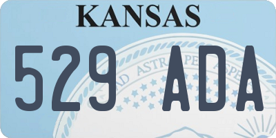 KS license plate 529ADA