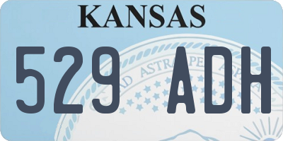 KS license plate 529ADH