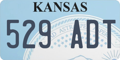 KS license plate 529ADT