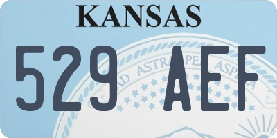 KS license plate 529AEF